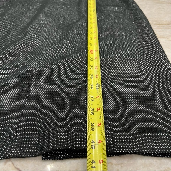 Coldwater Creek | V-Neck Sheath Midi Dress | Black Silver Metallic‎ | Size 6 - Picture 7 of 10